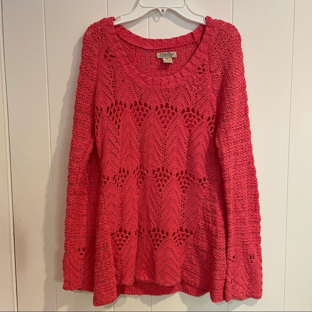 Lucky Brand Crochet Sweater